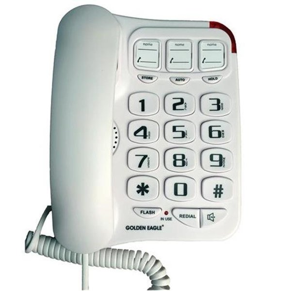 Teledynamics Teledynamics GO-GEE3104WH Big Button Phone with Speakerphone - White GO-GEE3104WH